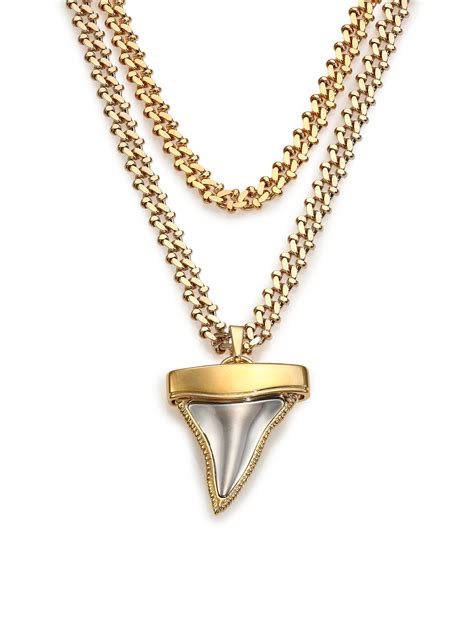 givenchy shark tooth necklace buy|Givenchy Shark Tooth Necklace in Metallic .